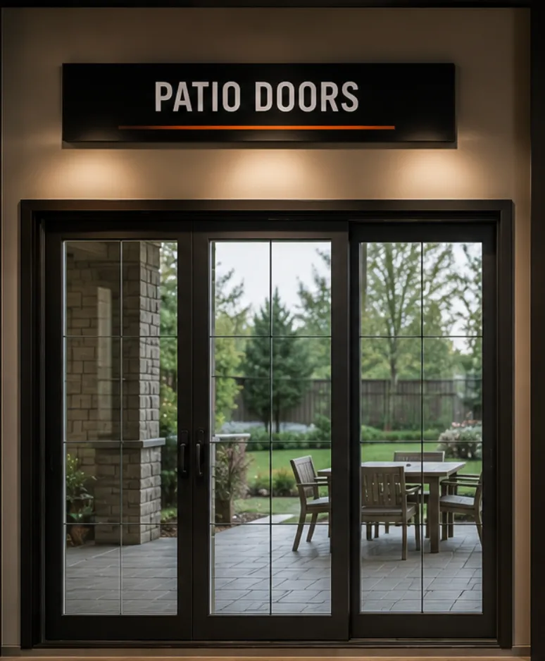 Patio Doors on display at 67 Supply Co.